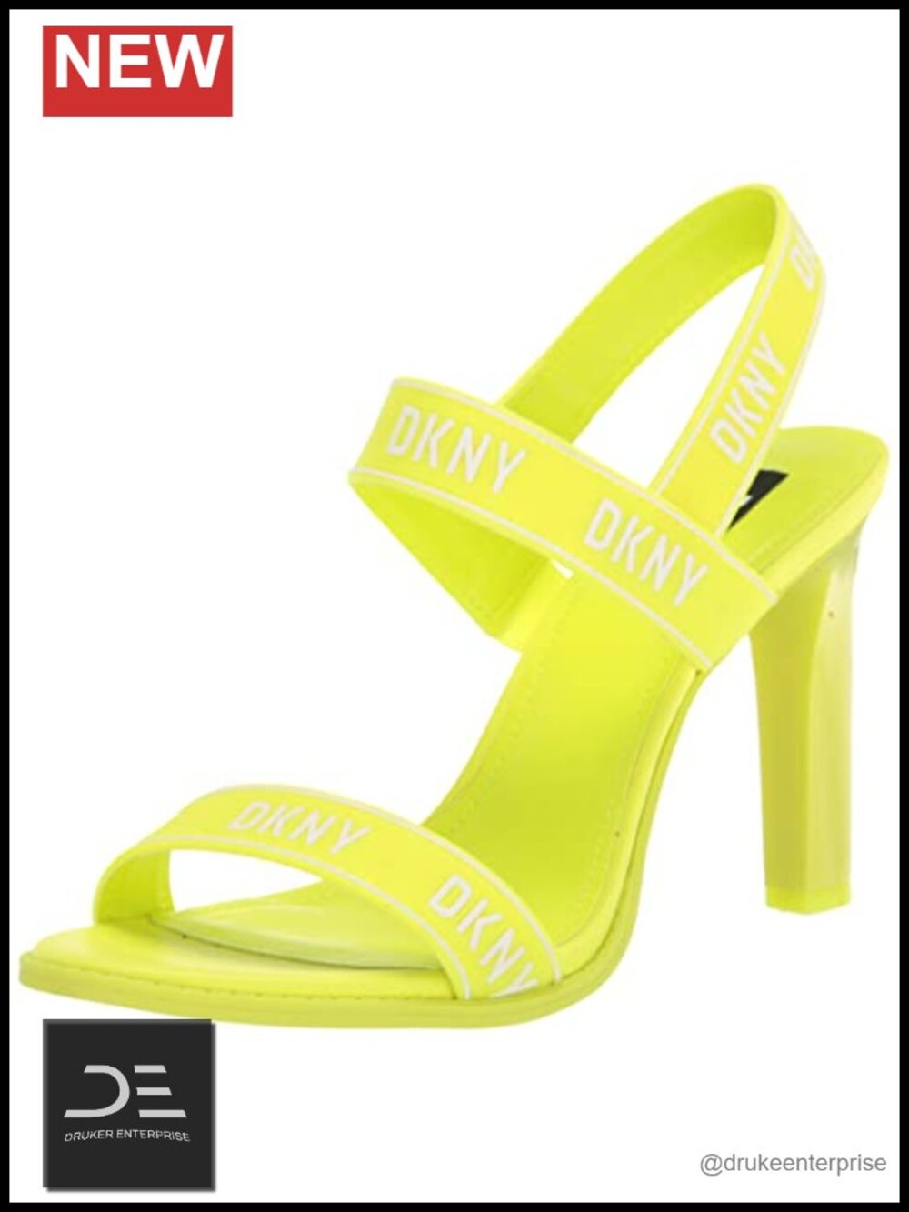 Open Toe Slingback Heeled Sandals Leather Stiletto Hook Loop Semi Formal